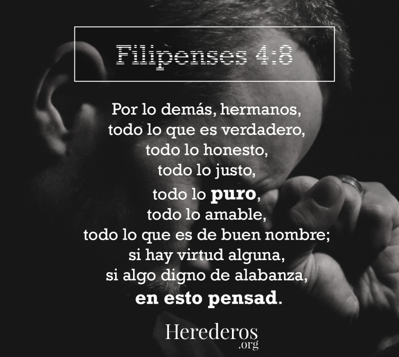 Pensad en lo puro Filipenses 4:8